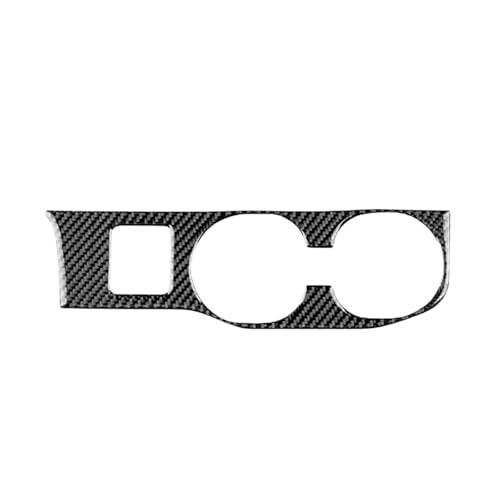 GRZPCJZM Rahmen for den Wasserbecherhalter im Auto, kompatibel mit Subaru Impreza 2005 2006 2007, Aufkleber aus echter weicher Kohlefaser, Innenausstattung(Water Cup Black) von GRZPCJZM