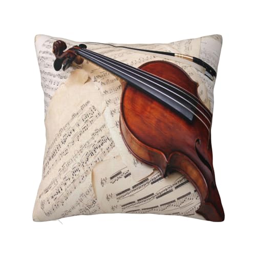 GRatka Kissenbezug, dekorativer Überwurf-Kissenbezug, weiche Kissenbezüge 30 x 30 cm für Schlafzimmer, Sofa, Violine von GRatka