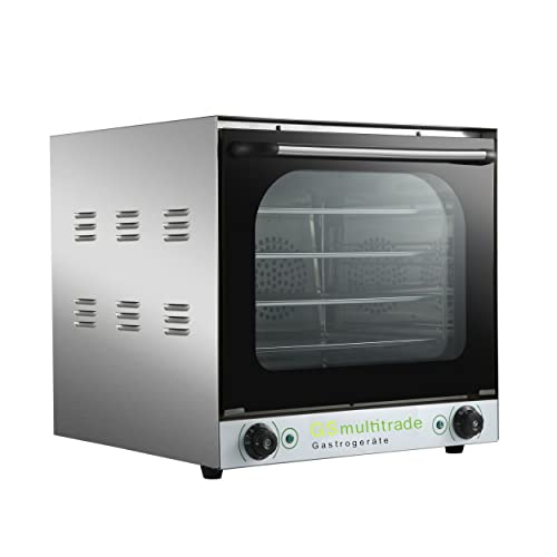 GS Multitrade Heißluftofen Backautomat Edelstahl 2600 Watt Konvektionsofen Temperatur 0-300 Grad Timer 4 Bleche von GS Multitrade