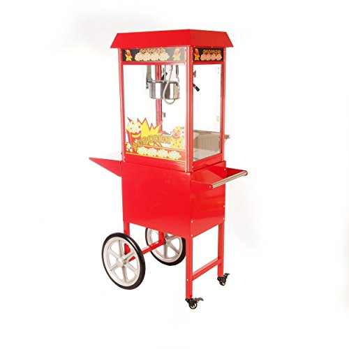 Popcornmaschine mit Wagen für besonders knusprige Popcorn mit Edelstahltopf Wärmeplatte und Innenbeleuchtung Popcornmaschine mit Wagen für besonders knusprige Popcorn mit Edelstahltopf Wärmeplatte und Innenbeleuchtung von GS Multitrade