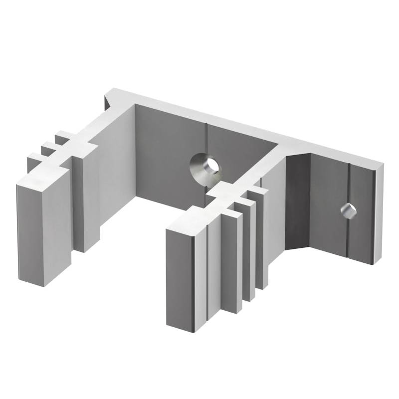 GS Terrassen Blendenhalter Aluecofix Pro für Aluprofile 45 mm x 23 mm Alu Blank von GS Terrasen Montagesysteme
