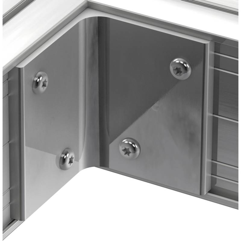 GS Terrassen T-Verbindungswinkel für Jumbo-Profile 110 mm x 60 mm Alu Blank von GS Terrasen Montagesysteme