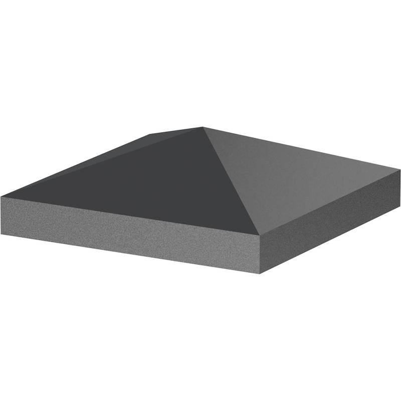 ZacAlu Abdeckkappe Metall für Zaunpfosten 73 x 73 Anthrazit von GS Terrasen Montagesysteme