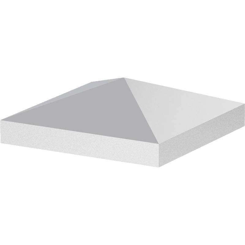 ZacAlu Abdeckkappe Metall für Zaunpfosten 73 x 73 Silbergrau von GS Terrasen Montagesysteme