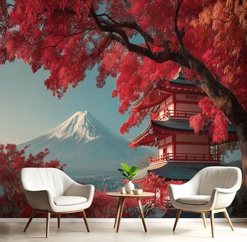 3D Wandbild Rot Weiß Ahornblätter Des Fuji Tapete Wohnzimmer Hochzeitszimmer Hintergrund Wandtuch Japanische Landschaft Tapeten Wohnkultur Fototapete Schlafzimmer Kinderzimmer,300X210Cm 3D Wandbild Rot Weiß Ahornblätter Des Fuji Tapete Wohnzimmer Hochzeitszimmer Hintergrund Wandtuch Japanische Landschaft Tapeten Wohnkultur Fototapete Schlafzimmer Kinderzimmer,300X210Cm von GSAEIMCT