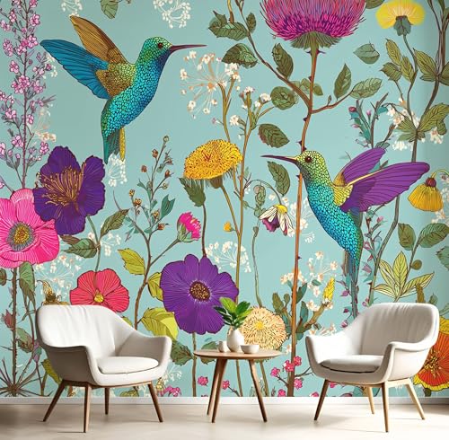 Blau Rot Kolibri-Blumen Fototapete 3D Effekt Seidentapete 300X210Cm Wanddeko Für Schlafzimmer Wohnzimmer Küchen Illustration Pflanzen Tapeten Atmungsaktiv Wandposter Wandkunst Blau Rot Kolibri-Blumen Fototapete 3D Effekt Seidentapete 300X210Cm Wanddeko Für Schlafzimmer Wohnzimmer Küchen Illustration Pflanzen Tapeten Atmungsaktiv Wandposter Wandkunst von GSAEIMCT