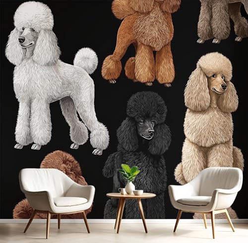 Braun-Schwarz Persönlichkeit Pudel Fototapete,Wandbild Schöne Tiere 3D Effekt Aus Seide Tapeten Wandbilder Für Wohnzimmer Schlafzimmer Kinderzimmer Dekoration Wanddeko,450X300Cm Braun-Schwarz Persönlichkeit Pudel Fototapete,Wandbild Schöne Tiere 3D Effekt Aus Seide Tapeten Wandbilder Für Wohnzimmer Schlafzimmer Kinderzimmer Dekoration Wanddeko,450X300Cm von GSAEIMCT