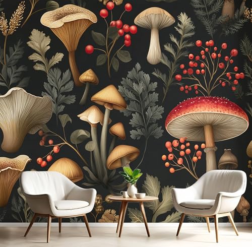 Dunkelgrün Pilzblätter Fototapete,3D Wandbild,Waldpflanzen Großes Tapete Poster Wand Dekorieren,Für Die Dekoration Schlafzimmer Wohnzimmer Wandtapete,400X280Cm Dunkelgrün Pilzblätter Fototapete,3D Wandbild,Waldpflanzen Großes Tapete Poster Wand Dekorieren,Für Die Dekoration Schlafzimmer Wohnzimmer Wandtapete,400X280Cm von GSAEIMCT