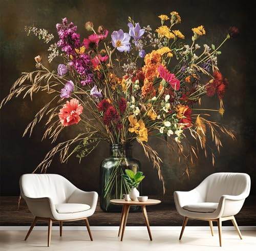 Fototapete 3D Effekt Rot Gelb Wildblumen-Stillleben 250X170Cm Tapete Retro-Pastoral Tapeten Wandtapete Wandbild Dekoration Moderne Wanddeko Für Schlafzimmer Wohnzimmer Kinderzimmer Fototapete 3D Effekt Rot Gelb Wildblumen-Stillleben 250X170Cm Tapete Retro-Pastoral Tapeten Wandtapete Wandbild Dekoration Moderne Wanddeko Für Schlafzimmer Wohnzimmer Kinderzimmer von GSAEIMCT
