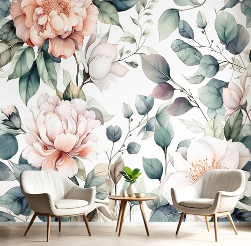 Fototapete 3D Seide Rosa Grün Blätter Und Blüten 450X300Cm Aquarellpflanzen Wandbild Tapete Panorama Für Wohnzimmer Schlafzimmer Erwachsene,Kinderzimmer,Restaurant Dekoration Fototapete 3D Seide Rosa Grün Blätter Und Blüten 450X300Cm Aquarellpflanzen Wandbild Tapete Panorama Für Wohnzimmer Schlafzimmer Erwachsene,Kinderzimmer,Restaurant Dekoration von GSAEIMCT