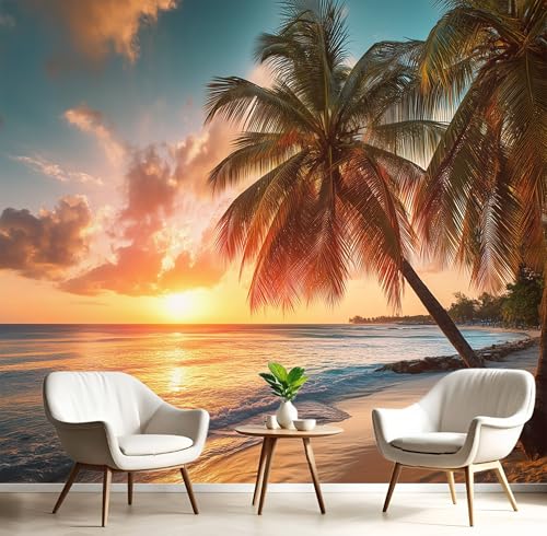 Fototapete 3D Seide Rot Sonnenuntergang Palmen 300X210Cm Tropische Landschaft Wandbild Tapete Panorama Für Wohnzimmer Schlafzimmer Erwachsene,Kinderzimmer,Restaurant Dekoration Fototapete 3D Seide Rot Sonnenuntergang Palmen 300X210Cm Tropische Landschaft Wandbild Tapete Panorama Für Wohnzimmer Schlafzimmer Erwachsene,Kinderzimmer,Restaurant Dekoration von GSAEIMCT