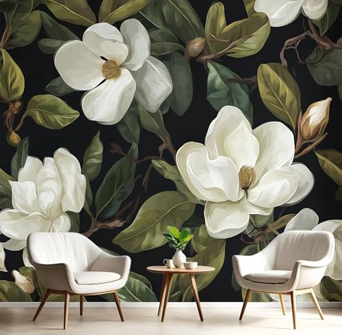 Fototapete 3D Seide Weiß Grün Grüne Blätter Der Magnolie 400X280Cm Natürliche Pflanzen Wandbild Tapete Panorama Für Wohnzimmer Schlafzimmer Erwachsene,Kinderzimmer,Restaurant Dekoration Fototapete 3D Seide Weiß Grün Grüne Blätter Der Magnolie 400X280Cm Natürliche Pflanzen Wandbild Tapete Panorama Für Wohnzimmer Schlafzimmer Erwachsene,Kinderzimmer,Restaurant Dekoration von GSAEIMCT