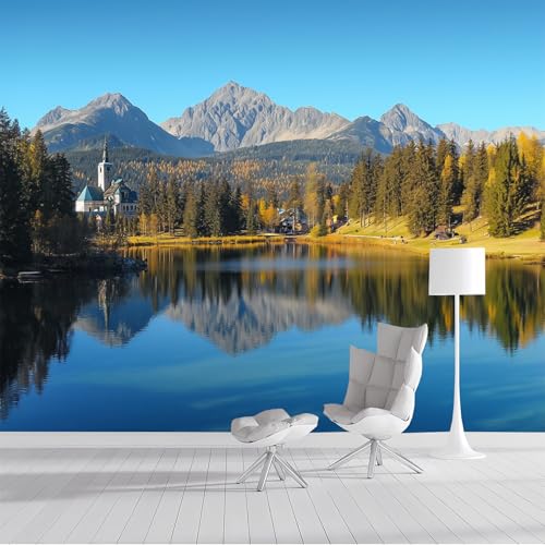 Fototapete Selbstklebende 150X105Cm 3D Wandposter Blaugrün Bergkirche Wandkunst Große Fototapete Junge Schöne Herbstlandschaft Für Schlafzimmer Kinderzimmer Dekoration Kunst Fototapete Selbstklebende 150X105Cm 3D Wandposter Blaugrün Bergkirche Wandkunst Große Fototapete Junge Schöne Herbstlandschaft Für Schlafzimmer Kinderzimmer Dekoration Kunst von GSAEIMCT