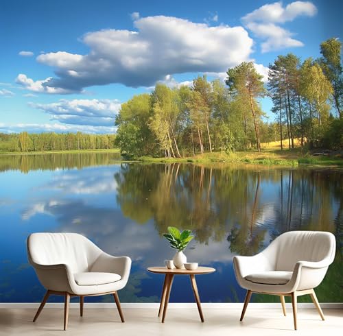 Fototapete Selbstklebende 200X140Cm 3D Wandposter Blaugrün Seewald Wandkunst Große Fototapete Junge Natürliche Landschaft Für Schlafzimmer Kinderzimmer Dekoration Kunst Fototapete Selbstklebende 200X140Cm 3D Wandposter Blaugrün Seewald Wandkunst Große Fototapete Junge Natürliche Landschaft Für Schlafzimmer Kinderzimmer Dekoration Kunst von GSAEIMCT