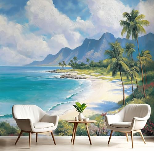 Fototapete Selbstklebende 200X140Cm 3D Wandposter Blaugrün Strandinsel Wandkunst Große Fototapete Junge Tropische Landschaft Für Schlafzimmer Kinderzimmer Dekoration Kunst Fototapete Selbstklebende 200X140Cm 3D Wandposter Blaugrün Strandinsel Wandkunst Große Fototapete Junge Tropische Landschaft Für Schlafzimmer Kinderzimmer Dekoration Kunst von GSAEIMCT