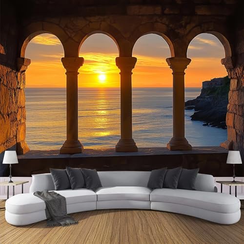 Fototapete Selbstklebende 250X170Cm 3D Wandposter Orange-Gelb Sonnenuntergang Ozean Wandkunst Große Fototapete Junge Architektonische Landschaft Für Schlafzimmer Kinderzimmer Dekoration Kunst Fototapete Selbstklebende 250X170Cm 3D Wandposter Orange-Gelb Sonnenuntergang Ozean Wandkunst Große Fototapete Junge Architektonische Landschaft Für Schlafzimmer Kinderzimmer Dekoration Kunst von GSAEIMCT