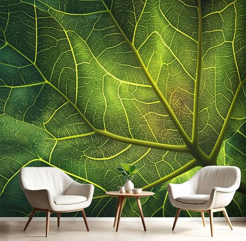 Fototapete Selbstklebende 400X280Cm 3D Wandposter Grün Sonnenlichtklingen Wandkunst Große Fototapete Junge Natürliche Textur Für Schlafzimmer Kinderzimmer Dekoration Kunst von GSAEIMCT