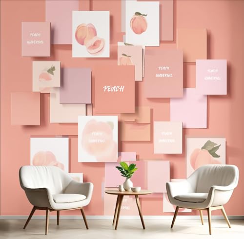 Fototapete Selbstklebende 400X280Cm 3D Wandposter Rosa Pfirsich Pfirsich Sticker Wandkunst Große Fototapete Junge Cartoon-Kunst Für Schlafzimmer Kinderzimmer Dekoration Kunst Fototapete Selbstklebende 400X280Cm 3D Wandposter Rosa Pfirsich Pfirsich Sticker Wandkunst Große Fototapete Junge Cartoon-Kunst Für Schlafzimmer Kinderzimmer Dekoration Kunst von GSAEIMCT