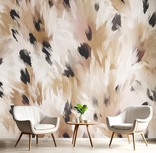 Fototapete Selbstklebende 450X300Cm 3D Wandposter Braun-Schwarz Einfacher Leopardendruck Wandkunst Große Fototapete Junge Tiertexturen Für Schlafzimmer Kinderzimmer Dekoration Kunst Fototapete Selbstklebende 450X300Cm 3D Wandposter Braun-Schwarz Einfacher Leopardendruck Wandkunst Große Fototapete Junge Tiertexturen Für Schlafzimmer Kinderzimmer Dekoration Kunst von GSAEIMCT