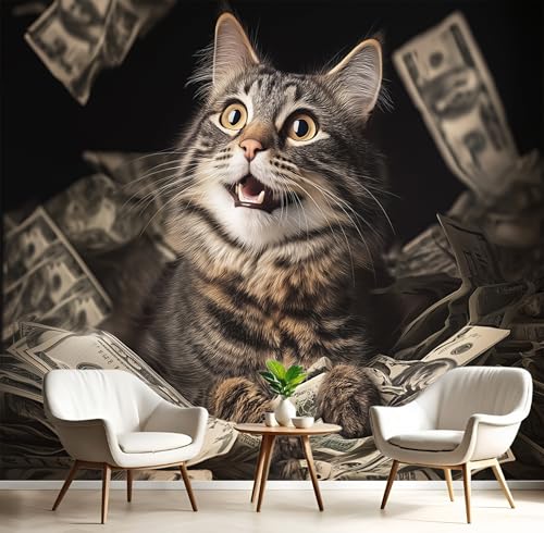 Fototapete Selbstklebende 450X300Cm 3D Wandposter Braun-Schwarz Geldkätzchen Wandkunst Große Fototapete Junge Fantasietiere Für Schlafzimmer Kinderzimmer Dekoration Kunst Fototapete Selbstklebende 450X300Cm 3D Wandposter Braun-Schwarz Geldkätzchen Wandkunst Große Fototapete Junge Fantasietiere Für Schlafzimmer Kinderzimmer Dekoration Kunst von GSAEIMCT