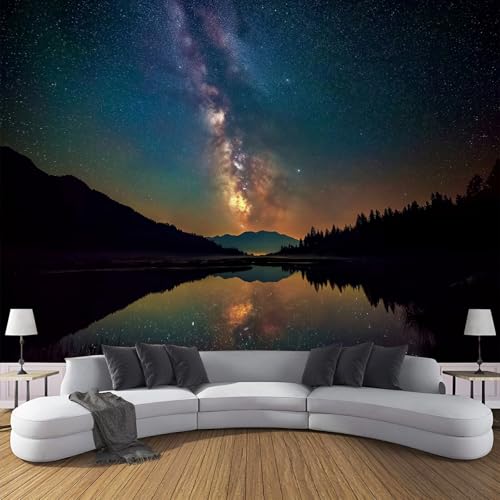 Fototapete Selbstklebende 450X300Cm 3D Wandposter Schwarz Milchstraßensee Wandkunst Große Fototapete Junge Sternenhimmel-Landschaft Für Schlafzimmer Kinderzimmer Dekoration Kunst Fototapete Selbstklebende 450X300Cm 3D Wandposter Schwarz Milchstraßensee Wandkunst Große Fototapete Junge Sternenhimmel-Landschaft Für Schlafzimmer Kinderzimmer Dekoration Kunst von GSAEIMCT