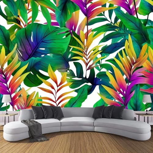 Fototapete Wandbild Bunte Blätter 300X210Cm Tapeten Xxl Tropische Pflanzen Motivtapeten Wandtapete Dekoration Tapete 3D Effekt Für Wohnzimmer Schlafzimmer,Farbe Fototapete Wandbild Bunte Blätter 300X210Cm Tapeten Xxl Tropische Pflanzen Motivtapeten Wandtapete Dekoration Tapete 3D Effekt Für Wohnzimmer Schlafzimmer,Farbe von GSAEIMCT