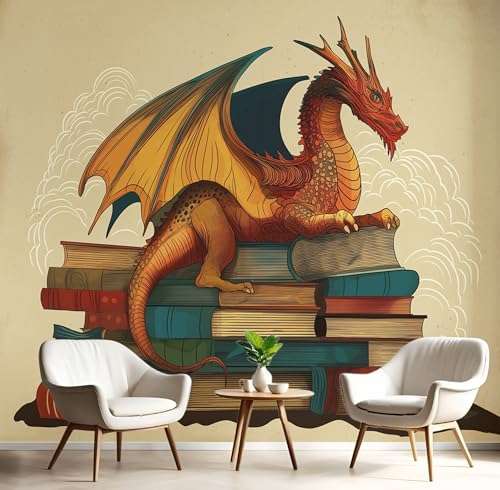 GSAEIMCT Wandbild 3D Blau Rot Buchdrache Große Wandbilder Wände,Fantasietiere Für Wohnzimmer Schlafzimmer Wandkunst Büro Flur Dekoration Tapete Wandmalereien Dekoration,150X105Cm GSAEIMCT Wandbild 3D Blau Rot Buchdrache Große Wandbilder Wände,Fantasietiere Für Wohnzimmer Schlafzimmer Wandkunst Büro Flur Dekoration Tapete Wandmalereien Dekoration,150X105Cm von GSAEIMCT