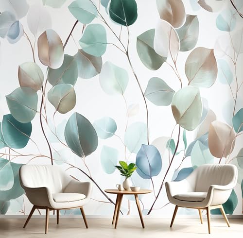 GSAEIMCT Wandbild 3D Blaugrün Grüne Eukalyptusblätter Große Wandbilder Wände,Aquarellpflanzen Für Wohnzimmer Schlafzimmer Wandkunst Büro Flur Dekoration Tapete Wandmalereien Dekoration,150X105Cm GSAEIMCT Wandbild 3D Blaugrün Grüne Eukalyptusblätter Große Wandbilder Wände,Aquarellpflanzen Für Wohnzimmer Schlafzimmer Wandkunst Büro Flur Dekoration Tapete Wandmalereien Dekoration,150X105Cm von GSAEIMCT
