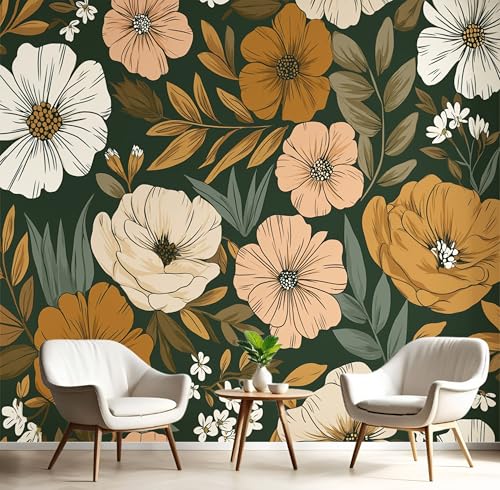 GSAEIMCT Wandbild 3D Braungrün Einfache Blumen Große Wandbilder Wände,Illustration Pflanzen Für Wohnzimmer Schlafzimmer Wandkunst Büro Flur Dekoration Tapete Wandmalereien Dekoration,250X170Cm GSAEIMCT Wandbild 3D Braungrün Einfache Blumen Große Wandbilder Wände,Illustration Pflanzen Für Wohnzimmer Schlafzimmer Wandkunst Büro Flur Dekoration Tapete Wandmalereien Dekoration,250X170Cm von GSAEIMCT