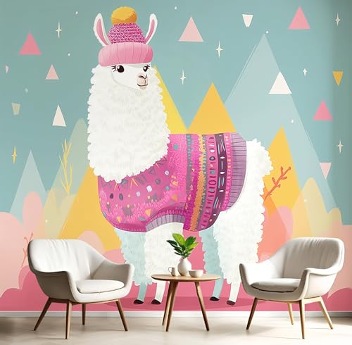 GSAEIMCT Wandbild 3D Rosa Bergalpaka Große Wandbilder Wände,Cartoon-Tiere Für Wohnzimmer Schlafzimmer Wandkunst Büro Flur Dekoration Tapete Wandmalereien Dekoration,450X300Cm GSAEIMCT Wandbild 3D Rosa Bergalpaka Große Wandbilder Wände,Cartoon-Tiere Für Wohnzimmer Schlafzimmer Wandkunst Büro Flur Dekoration Tapete Wandmalereien Dekoration,450X300Cm von GSAEIMCT