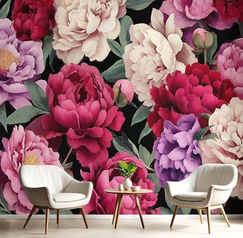 GSAEIMCT Wandbild 3D Rosa Grüne Blätter Der Pfingstrose Große Wandbilder Wände,Retro-Pflanzen Für Wohnzimmer Schlafzimmer Wandkunst Büro Flur Dekoration Tapete Wandmalereien Dekoration,300X210Cm GSAEIMCT Wandbild 3D Rosa Grüne Blätter Der Pfingstrose Große Wandbilder Wände,Retro-Pflanzen Für Wohnzimmer Schlafzimmer Wandkunst Büro Flur Dekoration Tapete Wandmalereien Dekoration,300X210Cm von GSAEIMCT