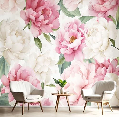 GSAEIMCT Wandbild 3D Rosa Pfingstrosenblüten Große Wandbilder Wände,Aquarellpflanzen Für Wohnzimmer Schlafzimmer Wandkunst Büro Flur Dekoration Tapete Wandmalereien Dekoration,450X300Cm GSAEIMCT Wandbild 3D Rosa Pfingstrosenblüten Große Wandbilder Wände,Aquarellpflanzen Für Wohnzimmer Schlafzimmer Wandkunst Büro Flur Dekoration Tapete Wandmalereien Dekoration,450X300Cm von GSAEIMCT