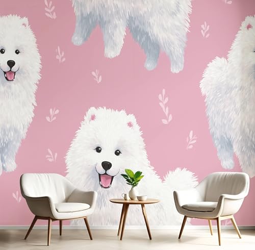 GSAEIMCT Wandbild 3D Rosa Süßer Samojede Große Wandbilder Wände,Illustration Tiere Für Wohnzimmer Schlafzimmer Wandkunst Büro Flur Dekoration Tapete Wandmalereien Dekoration,450X300Cm GSAEIMCT Wandbild 3D Rosa Süßer Samojede Große Wandbilder Wände,Illustration Tiere Für Wohnzimmer Schlafzimmer Wandkunst Büro Flur Dekoration Tapete Wandmalereien Dekoration,450X300Cm von GSAEIMCT
