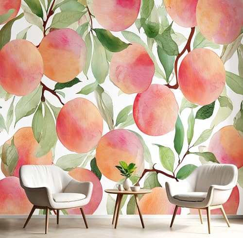 GSAEIMCT Wandbild 3D Rot Grün Pfirsichgrüne Blätter Große Wandbilder Wände,Aquarellpflanzen Für Wohnzimmer Schlafzimmer Wandkunst Büro Flur Dekoration Tapete Wandmalereien Dekoration,200X140Cm GSAEIMCT Wandbild 3D Rot Grün Pfirsichgrüne Blätter Große Wandbilder Wände,Aquarellpflanzen Für Wohnzimmer Schlafzimmer Wandkunst Büro Flur Dekoration Tapete Wandmalereien Dekoration,200X140Cm von GSAEIMCT