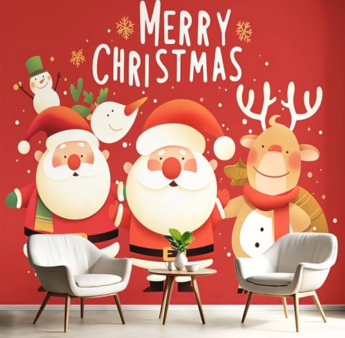 GSAEIMCT Wandbild 3D Rot Rentier-Elf Große Wandbilder Wände,Cartoon Weihnachten Für Wohnzimmer Schlafzimmer Wandkunst Büro Flur Dekoration Tapete Wandmalereien Dekoration,200X140Cm GSAEIMCT Wandbild 3D Rot Rentier-Elf Große Wandbilder Wände,Cartoon Weihnachten Für Wohnzimmer Schlafzimmer Wandkunst Büro Flur Dekoration Tapete Wandmalereien Dekoration,200X140Cm von GSAEIMCT