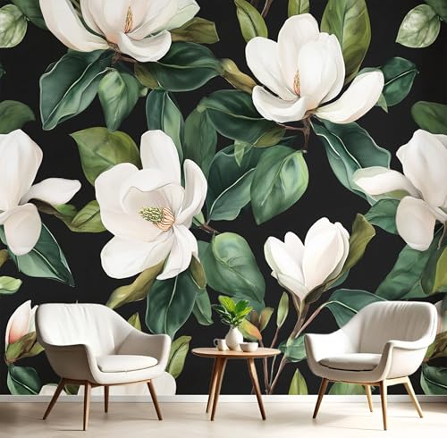 GSAEIMCT Wandbild 3D Weiß Grün Grünblättrige Magnolie Große Wandbilder Wände,Natürliche Pflanzen Für Wohnzimmer Schlafzimmer Wandkunst Büro Flur Dekoration Tapete Wandmalereien Dekoration,400X280Cm GSAEIMCT Wandbild 3D Weiß Grün Grünblättrige Magnolie Große Wandbilder Wände,Natürliche Pflanzen Für Wohnzimmer Schlafzimmer Wandkunst Büro Flur Dekoration Tapete Wandmalereien Dekoration,400X280Cm von GSAEIMCT