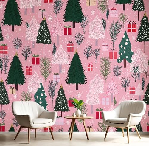 Rosa Kiefernbaum-Geschenk Fototapete,Wandbild Weihnachtskunst 3D Effekt Aus Seide Tapeten Wandbilder Für Wohnzimmer Schlafzimmer Kinderzimmer Dekoration Wanddeko,400X280Cm Rosa Kiefernbaum-Geschenk Fototapete,Wandbild Weihnachtskunst 3D Effekt Aus Seide Tapeten Wandbilder Für Wohnzimmer Schlafzimmer Kinderzimmer Dekoration Wanddeko,400X280Cm von GSAEIMCT