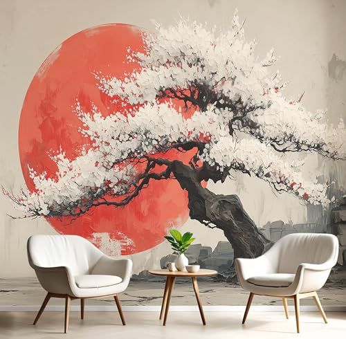 Rot Weiß Sonnenbaum Fototapete 3D Effekt Seidentapete 300X210Cm Wanddeko Für Schlafzimmer Wohnzimmer Küchen Ölgemälde Landschaft Tapeten Atmungsaktiv Wandposter Wandkunst Rot Weiß Sonnenbaum Fototapete 3D Effekt Seidentapete 300X210Cm Wanddeko Für Schlafzimmer Wohnzimmer Küchen Ölgemälde Landschaft Tapeten Atmungsaktiv Wandposter Wandkunst von GSAEIMCT