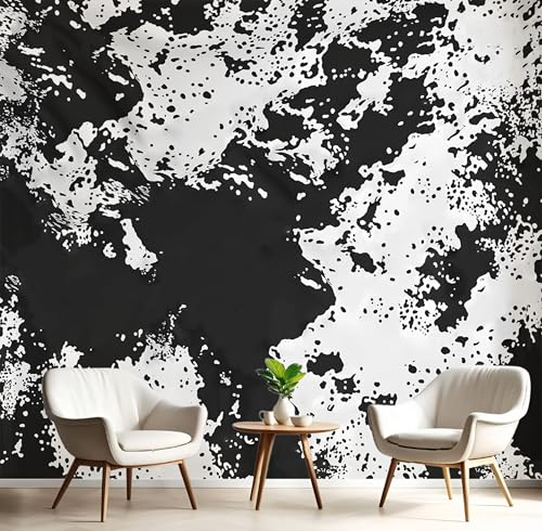 Schwarz Weiß Farbspritzer Fototapete,Wandbild Abstrakte Textur 3D Effekt Aus Seide Tapeten Wandbilder Für Wohnzimmer Schlafzimmer Kinderzimmer Dekoration Wanddeko,200X140Cm Schwarz Weiß Farbspritzer Fototapete,Wandbild Abstrakte Textur 3D Effekt Aus Seide Tapeten Wandbilder Für Wohnzimmer Schlafzimmer Kinderzimmer Dekoration Wanddeko,200X140Cm von GSAEIMCT