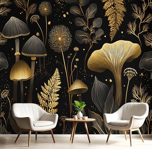 Schwarzes Gold Pilzmoos Fototapete,3D Wandbild,Illustration Pflanzen Großes Tapete Poster Wand Dekorieren,Für Die Dekoration Schlafzimmer Wohnzimmer Wandtapete,450X300Cm Schwarzes Gold Pilzmoos Fototapete,3D Wandbild,Illustration Pflanzen Großes Tapete Poster Wand Dekorieren,Für Die Dekoration Schlafzimmer Wohnzimmer Wandtapete,450X300Cm von GSAEIMCT