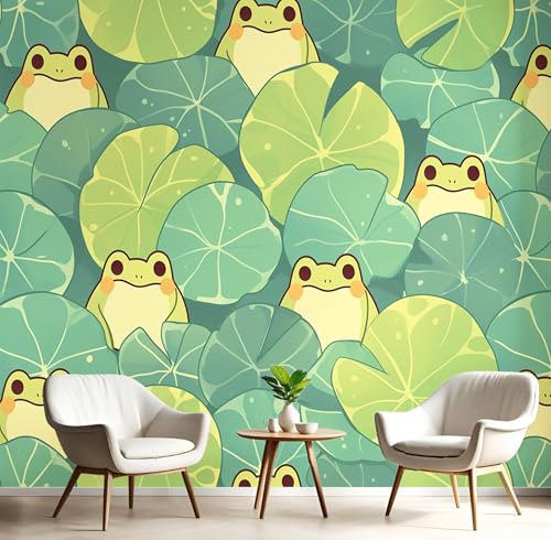 Seide Fototapete Blaugrün Seerosenfrosch 250X170Cm Foto Tapete Schlafzimmer Wohnzimmer Xxl Wandtapete Cartoon-Tiere Tapeten 3D Effekt Wand Kinderzimmer Restaurant Dekoration Seide Fototapete Blaugrün Seerosenfrosch 250X170Cm Foto Tapete Schlafzimmer Wohnzimmer Xxl Wandtapete Cartoon-Tiere Tapeten 3D Effekt Wand Kinderzimmer Restaurant Dekoration von GSAEIMCT