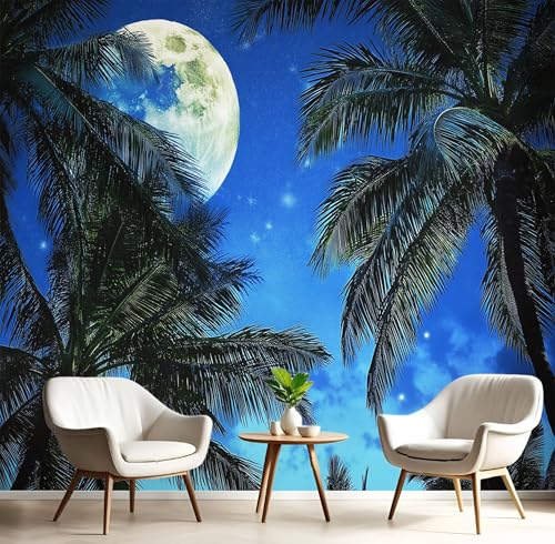 Tapete 3D Fototapete Blaugrün Mondpalme 150X105Cm Wandbild Fototapeten,Tropische Landschaft Tapeten Wandtapete Schlafzimmer Wohnzimmer Tv Hintergrund Wand Moderne Wanddeko Tapete 3D Fototapete Blaugrün Mondpalme 150X105Cm Wandbild Fototapeten,Tropische Landschaft Tapeten Wandtapete Schlafzimmer Wohnzimmer Tv Hintergrund Wand Moderne Wanddeko von GSAEIMCT