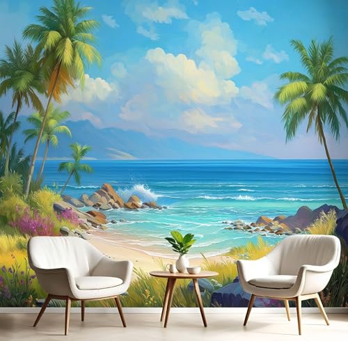 Tapete 3D Fototapete Blaugrün Palmenstrand 150X105Cm Wandbild Fototapeten,Tropische Landschaft Tapeten Wandtapete Schlafzimmer Wohnzimmer Tv Hintergrund Wand Moderne Wanddeko Tapete 3D Fototapete Blaugrün Palmenstrand 150X105Cm Wandbild Fototapeten,Tropische Landschaft Tapeten Wandtapete Schlafzimmer Wohnzimmer Tv Hintergrund Wand Moderne Wanddeko von GSAEIMCT
