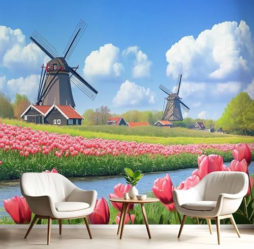 Tapete 3D Fototapete Rot Blau Tulpenwindmühle 200X140Cm Wandbild Fototapeten,Natürliche Landschaft Tapeten Wandtapete Schlafzimmer Wohnzimmer Tv Hintergrund Wand Moderne Wanddeko Tapete 3D Fototapete Rot Blau Tulpenwindmühle 200X140Cm Wandbild Fototapeten,Natürliche Landschaft Tapeten Wandtapete Schlafzimmer Wohnzimmer Tv Hintergrund Wand Moderne Wanddeko von GSAEIMCT