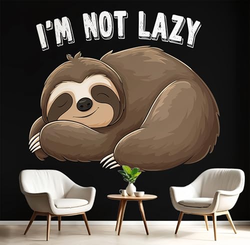 Tapete Effekt 3D Fototapete Braun-Schwarz Text Faultier 450X300Cm Seidetapete Panorama Wandbild,Cartoon-Tiere Tapeten Wandtapete Schlafzimmer Wohnzimmer Tv Hintergrund Wanddekoration Tapete Effekt 3D Fototapete Braun-Schwarz Text Faultier 450X300Cm Seidetapete Panorama Wandbild,Cartoon-Tiere Tapeten Wandtapete Schlafzimmer Wohnzimmer Tv Hintergrund Wanddekoration von GSAEIMCT