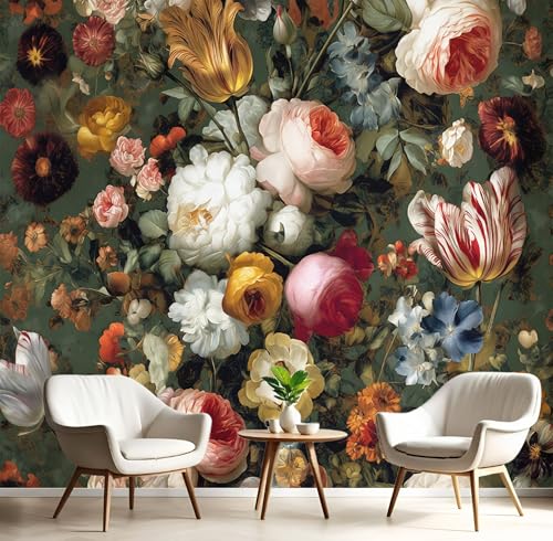 Tapete Effekt 3D Fototapete Dunkelgrün Blumen-Ölgemälde 400X280Cm Seidetapete Panorama Wandbild,Barockpflanzen Tapeten Wandtapete Schlafzimmer Wohnzimmer Tv Hintergrund Wanddekoration Tapete Effekt 3D Fototapete Dunkelgrün Blumen-Ölgemälde 400X280Cm Seidetapete Panorama Wandbild,Barockpflanzen Tapeten Wandtapete Schlafzimmer Wohnzimmer Tv Hintergrund Wanddekoration von GSAEIMCT