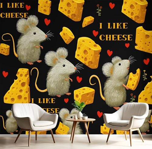 Tapete Effekt 3D Fototapete Graugelb Käsemaus 350X260Cm Seidetapete Panorama Wandbild,Cartoon-Tiere Tapeten Wandtapete Schlafzimmer Wohnzimmer Tv Hintergrund Wanddekoration Tapete Effekt 3D Fototapete Graugelb Käsemaus 350X260Cm Seidetapete Panorama Wandbild,Cartoon-Tiere Tapeten Wandtapete Schlafzimmer Wohnzimmer Tv Hintergrund Wanddekoration von GSAEIMCT