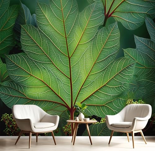 Tapete Effekt 3D Fototapete Grün Geäderte Blätter 400X280Cm Seidetapete Panorama Wandbild,Natürliche Pflanzen Tapeten Wandtapete Schlafzimmer Wohnzimmer Tv Hintergrund Wanddekoration Tapete Effekt 3D Fototapete Grün Geäderte Blätter 400X280Cm Seidetapete Panorama Wandbild,Natürliche Pflanzen Tapeten Wandtapete Schlafzimmer Wohnzimmer Tv Hintergrund Wanddekoration von GSAEIMCT