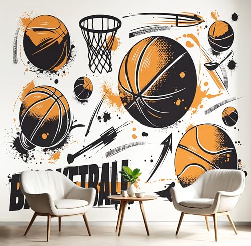 Tapete Effekt 3D Fototapete Orange Schwarz Text Basketball 250X170Cm Seidetapete Panorama Wandbild,Graffiti-Bewegung Tapeten Wandtapete Schlafzimmer Wohnzimmer Tv Hintergrund Wanddekoration Tapete Effekt 3D Fototapete Orange Schwarz Text Basketball 250X170Cm Seidetapete Panorama Wandbild,Graffiti-Bewegung Tapeten Wandtapete Schlafzimmer Wohnzimmer Tv Hintergrund Wanddekoration von GSAEIMCT