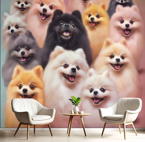 Tapete Effekt 3D Fototapete Rosa Süßer Zwergspitz 400X280Cm Seidetapete Panorama Wandbild,Elegante Tiere Tapeten Wandtapete Schlafzimmer Wohnzimmer Tv Hintergrund Wanddekoration Tapete Effekt 3D Fototapete Rosa Süßer Zwergspitz 400X280Cm Seidetapete Panorama Wandbild,Elegante Tiere Tapeten Wandtapete Schlafzimmer Wohnzimmer Tv Hintergrund Wanddekoration von GSAEIMCT